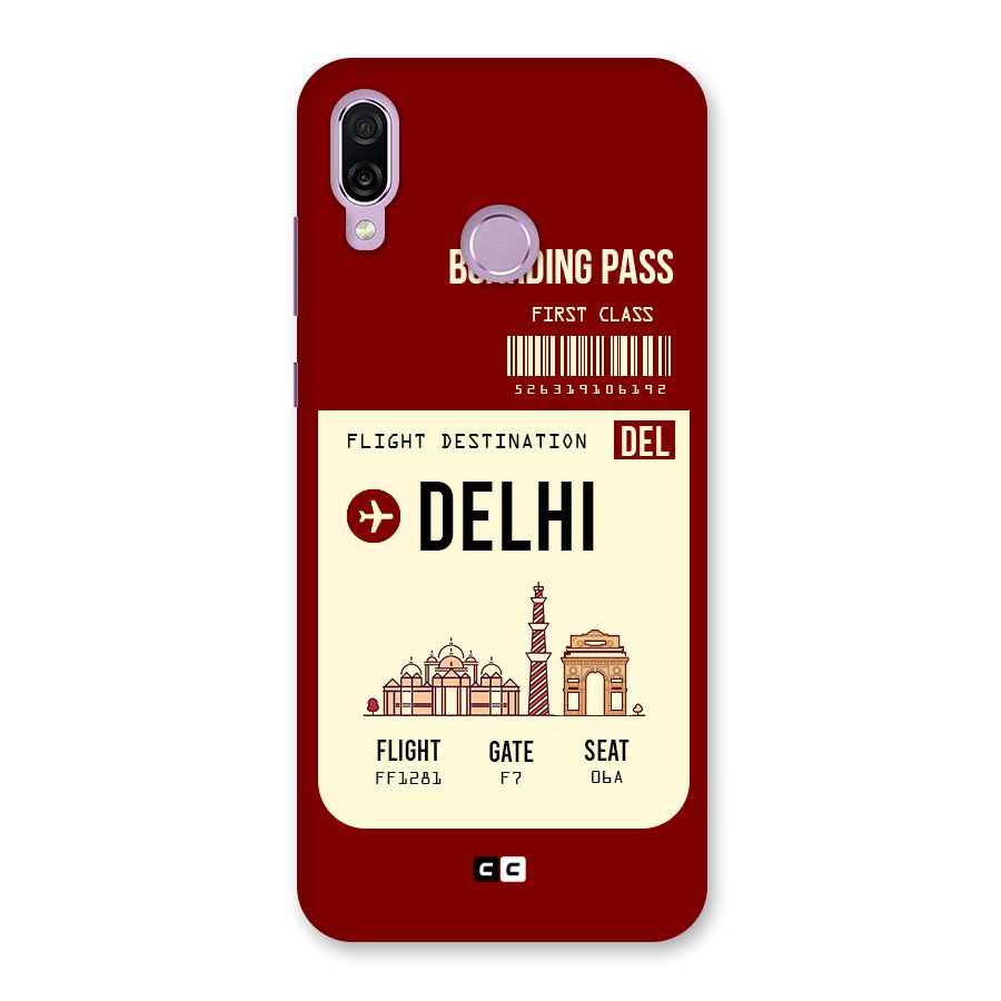 Delhi Boarding Pass Back Case for Honor Play