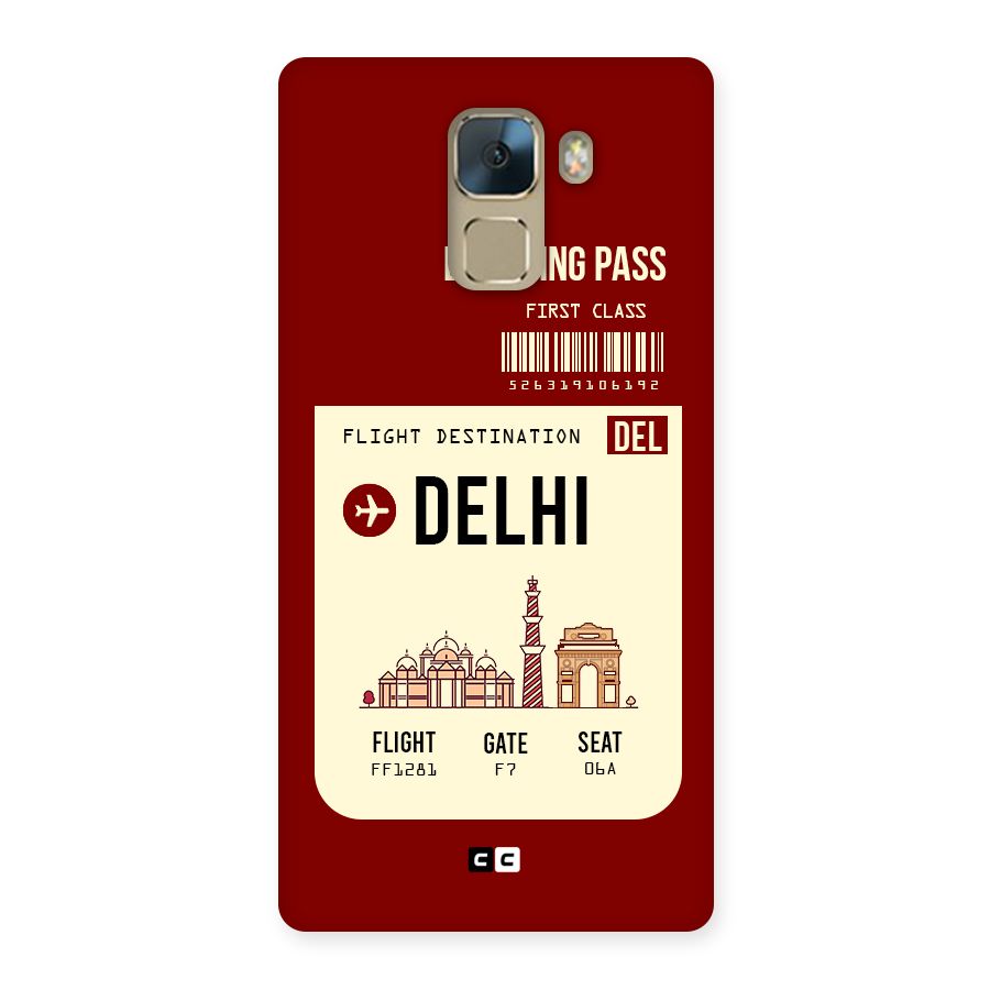 Delhi Boarding Pass Back Case for Huawei Honor 7