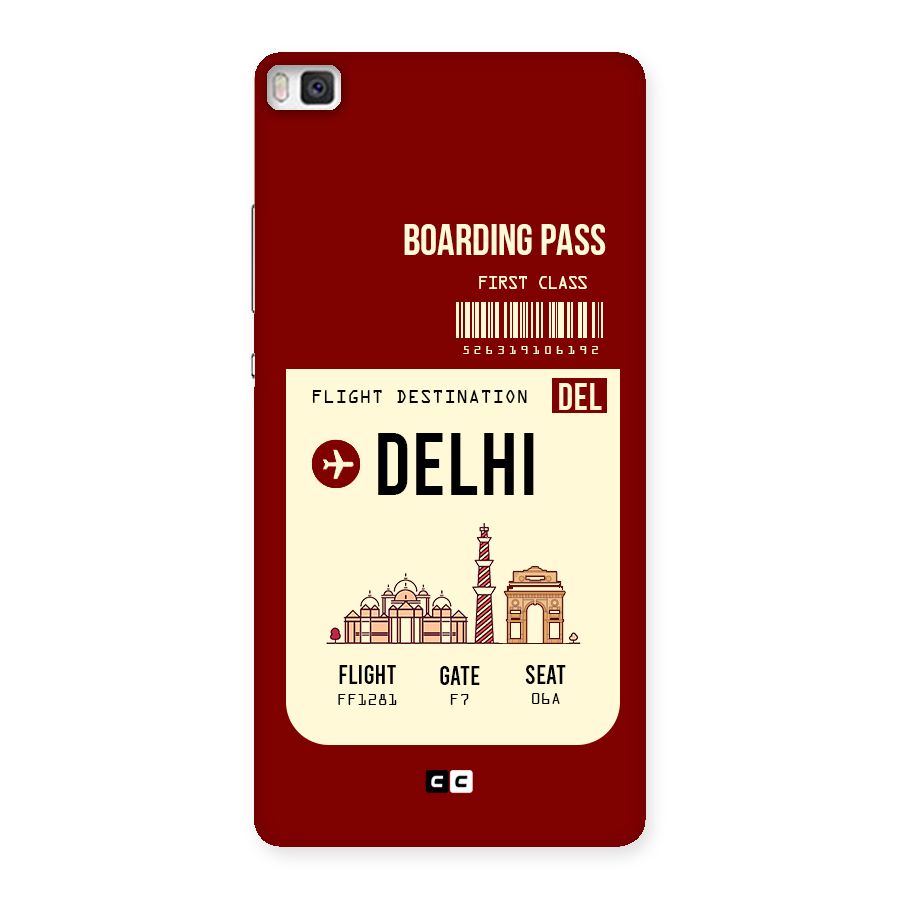 Delhi Boarding Pass Back Case for Huawei P8