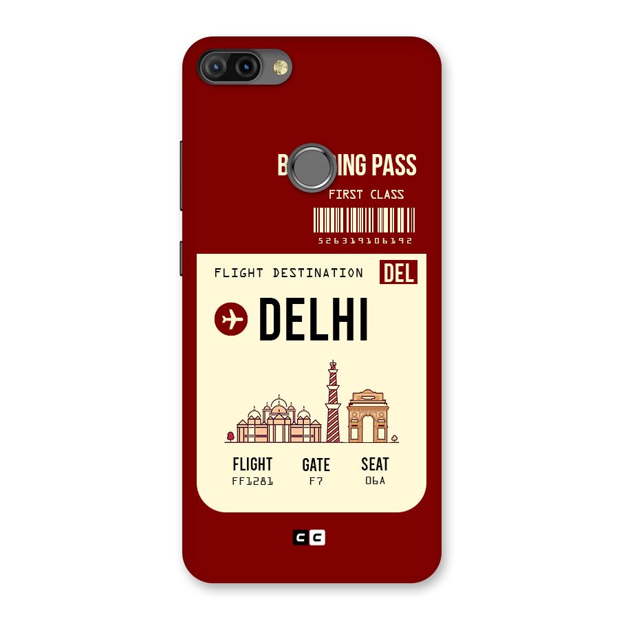 Delhi Boarding Pass Back Case for Infinix Hot 6 Pro