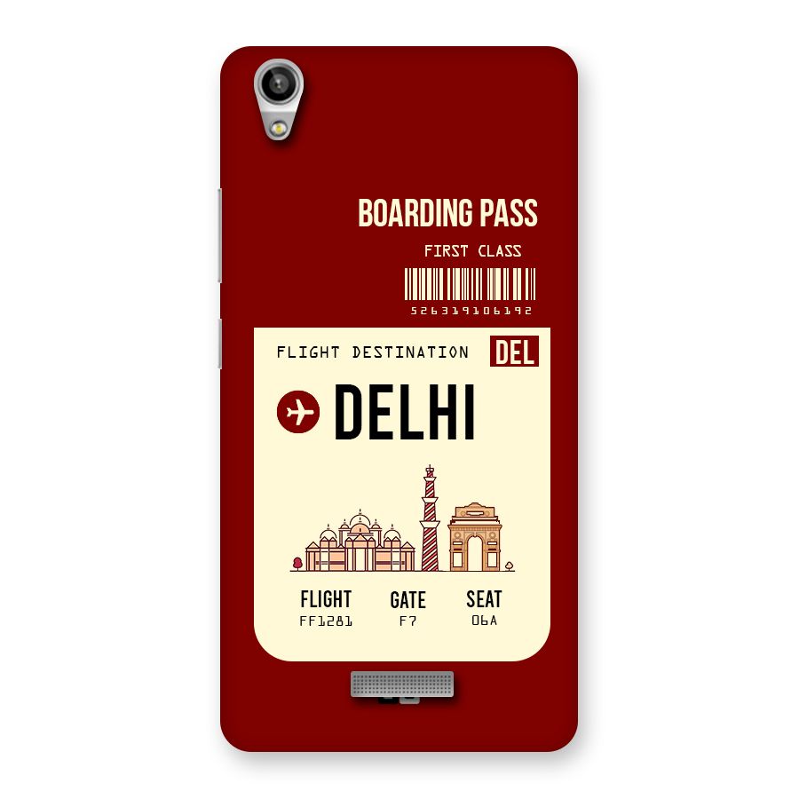 Delhi Boarding Pass Back Case for Lava-Pixel-V1
