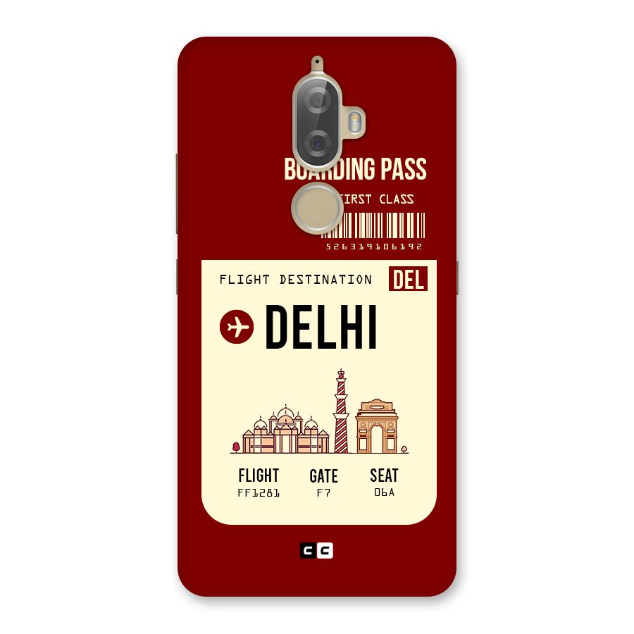 Delhi Boarding Pass Back Case for Lenovo K8 Plus