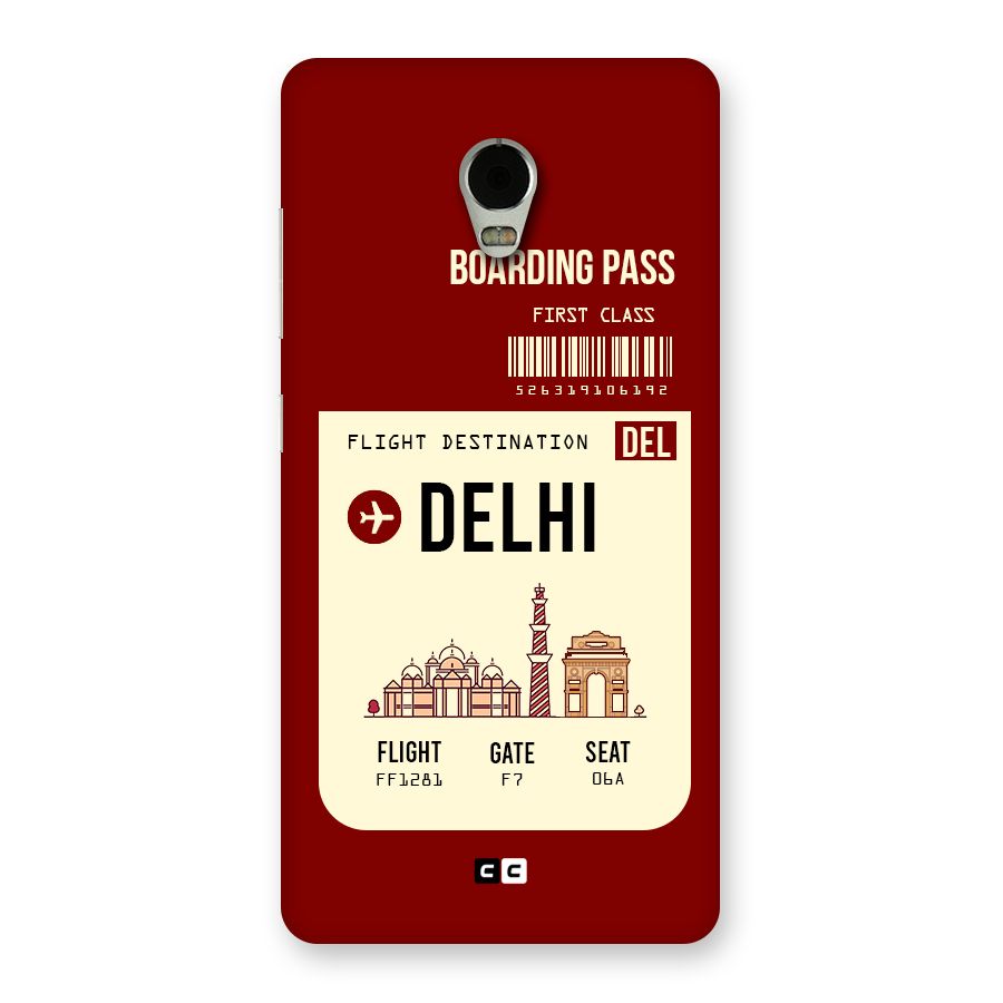 Delhi Boarding Pass Back Case for Lenovo Vibe P1