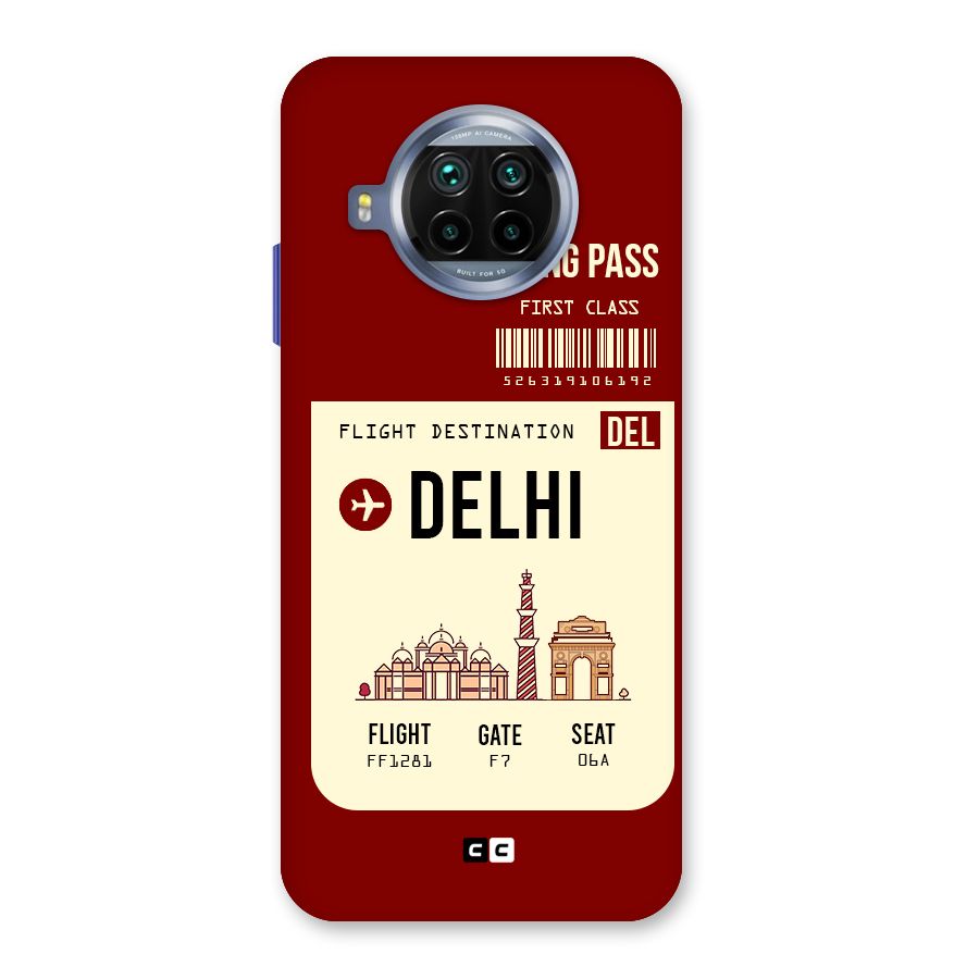 Delhi Boarding Pass Back Case for Mi 10i