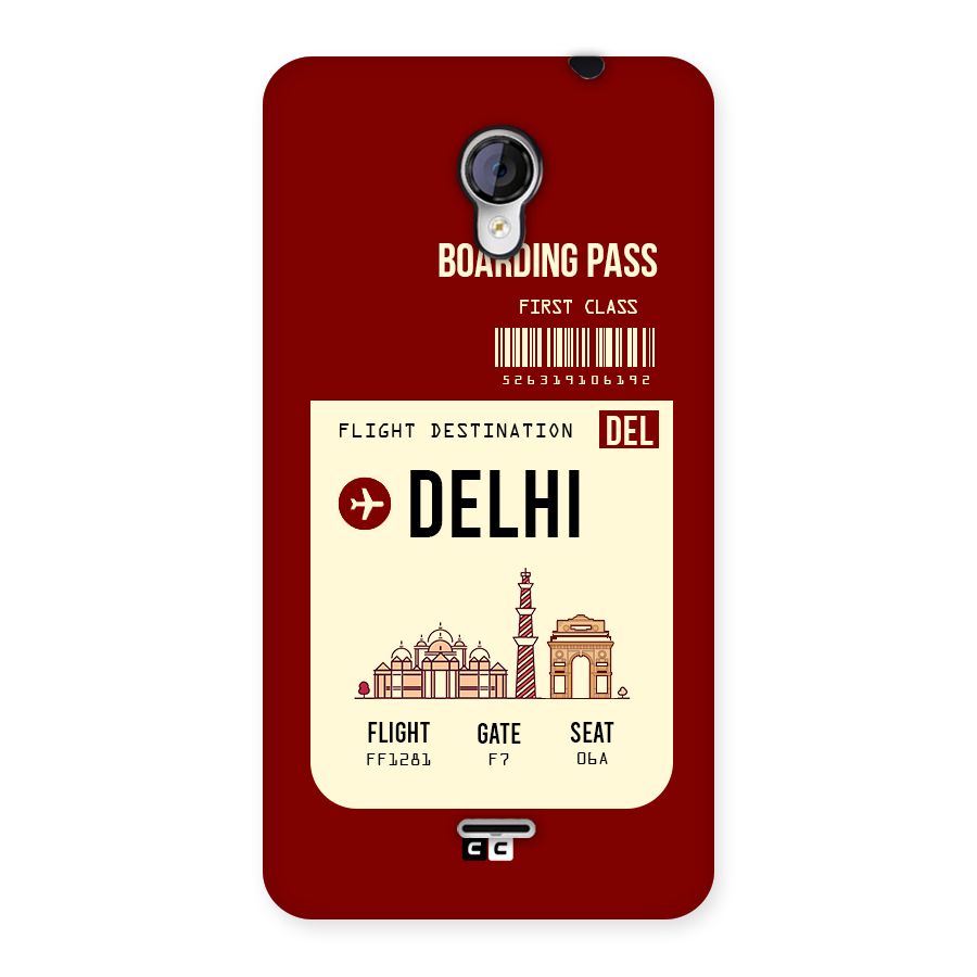 Delhi Boarding Pass Back Case for Micromax Unite 2 A106