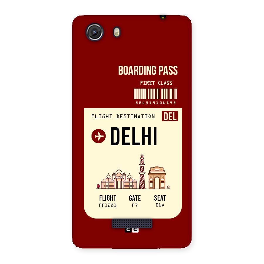 Delhi Boarding Pass Back Case for Micromax Unite 3