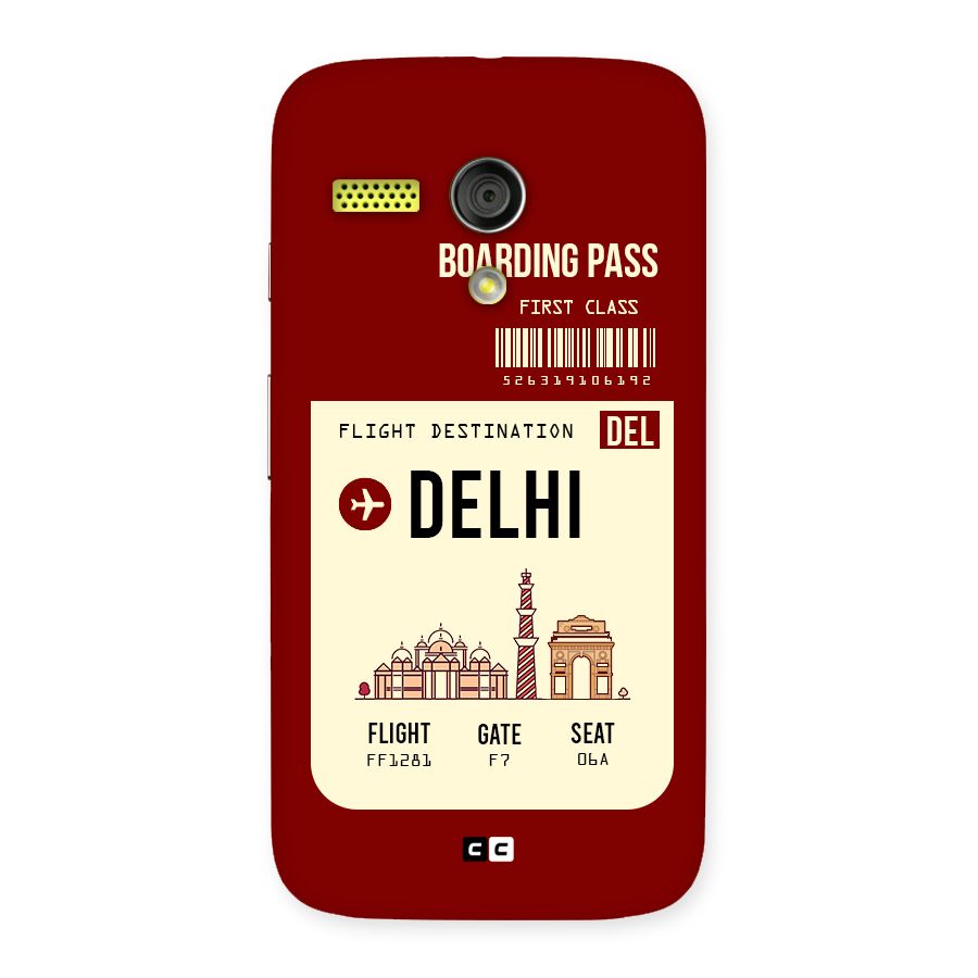Delhi Boarding Pass Back Case for Moto G