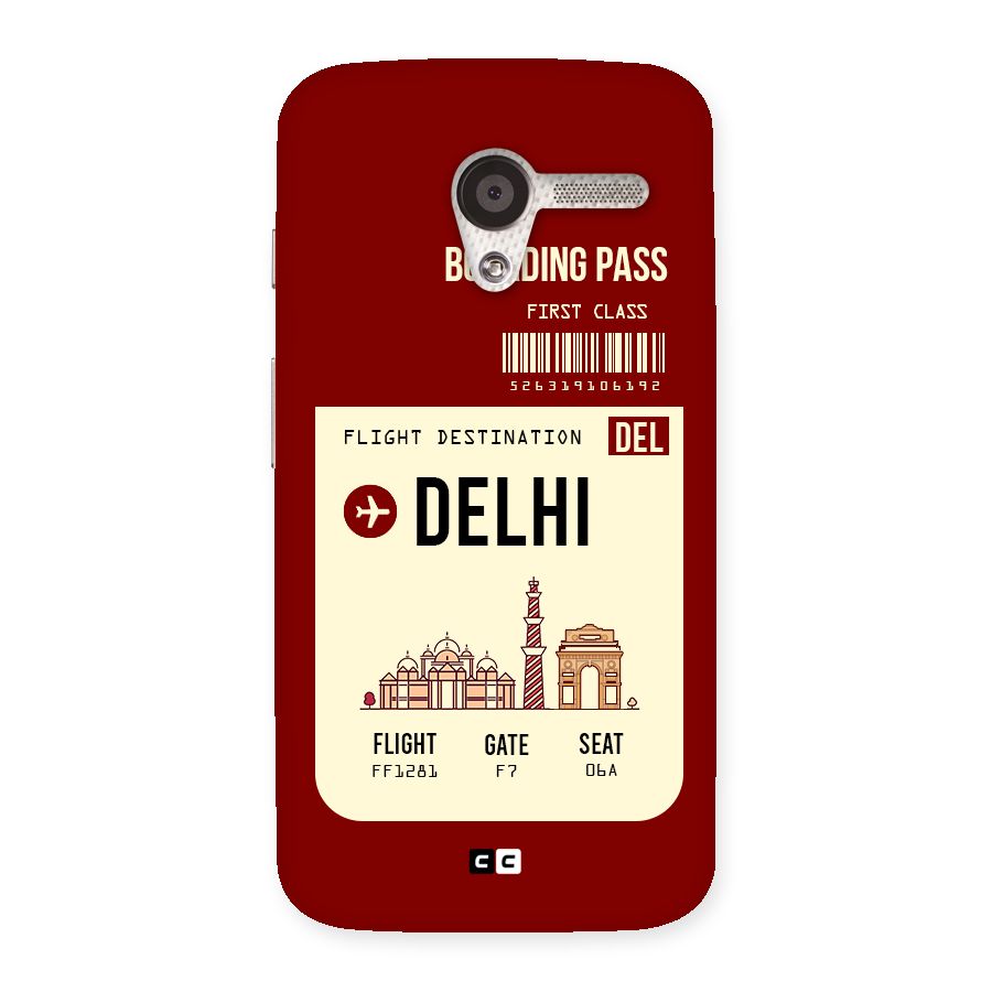 Delhi Boarding Pass Back Case for Moto X