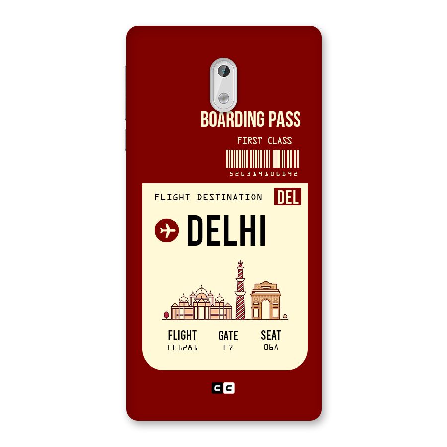 Delhi Boarding Pass Back Case for Nokia 3
