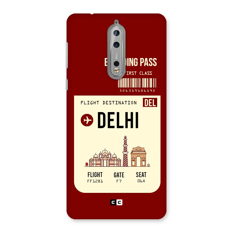 Delhi Boarding Pass Back Case for Nokia 8