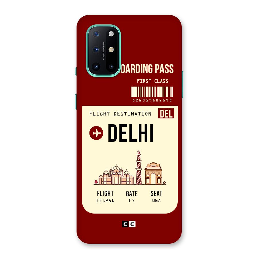 Delhi Boarding Pass Back Case for OnePlus 8T