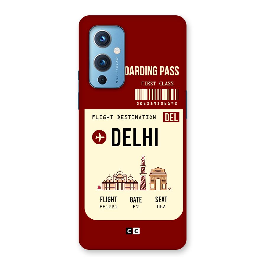 Delhi Boarding Pass Back Case for OnePlus 9