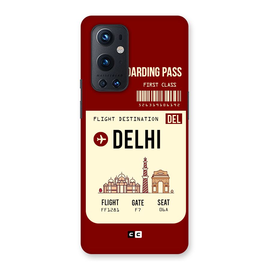 Delhi Boarding Pass Back Case for OnePlus 9 Pro