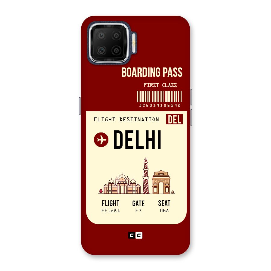 Delhi Boarding Pass Back Case for Oppo F17