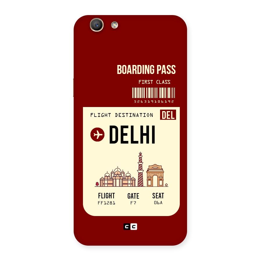 Delhi Boarding Pass Back Case for Oppo F1s