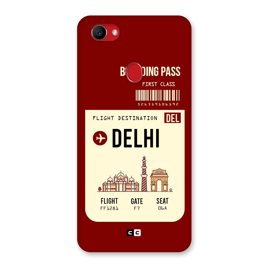 Delhi Boarding Pass Back Case for Oppo F7