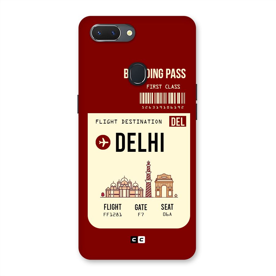 Delhi Boarding Pass Back Case for Oppo Realme 2