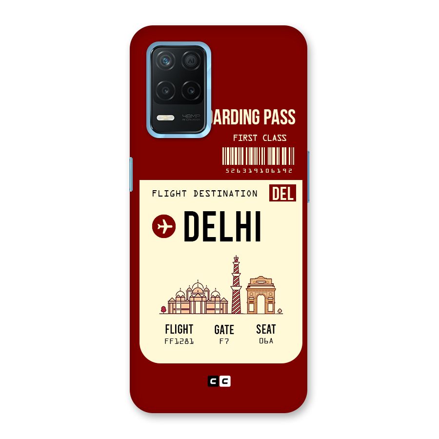 Delhi Boarding Pass Back Case for Realme 8s 5G