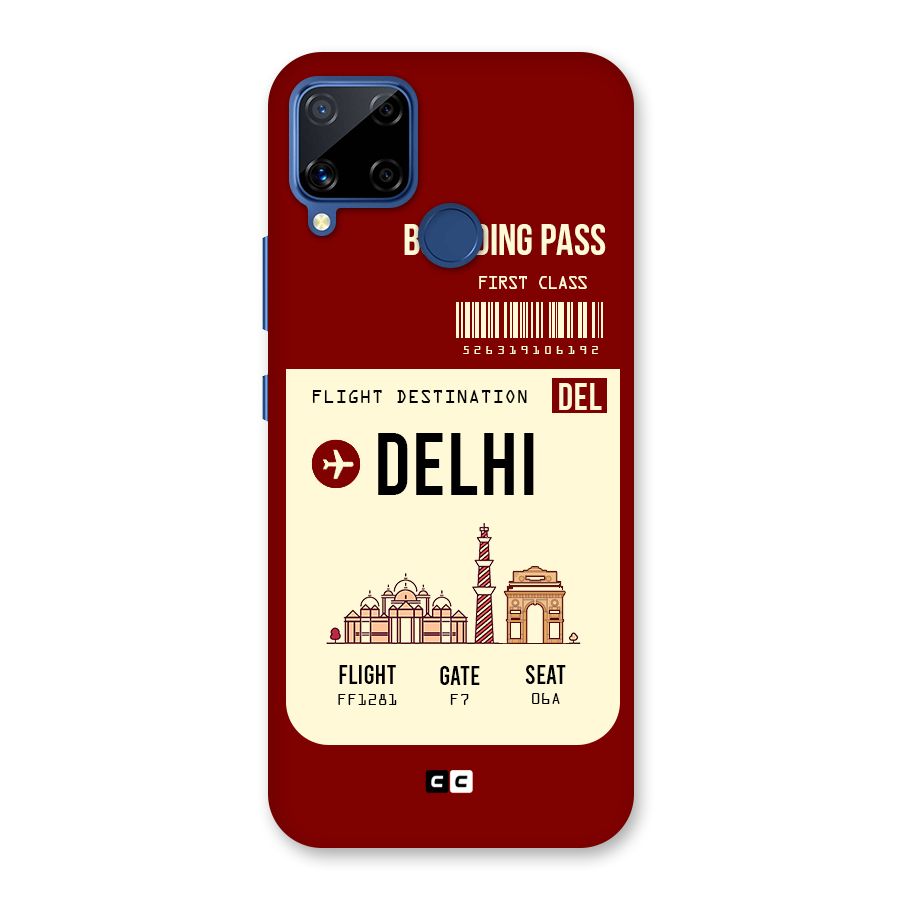 Delhi Boarding Pass Back Case for Realme C15