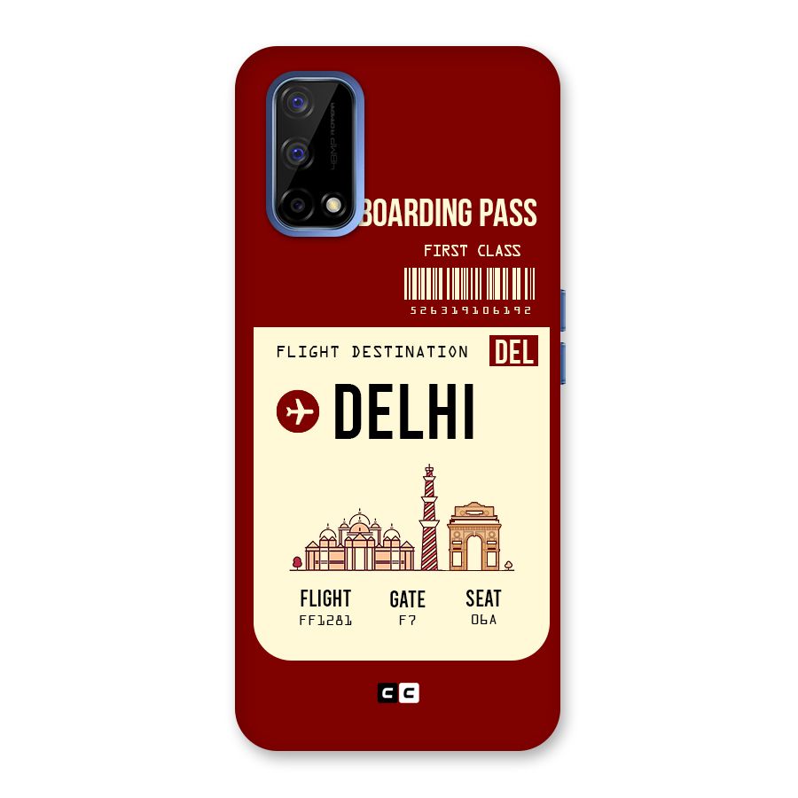 Delhi Boarding Pass Back Case for Realme Narzo 30 Pro