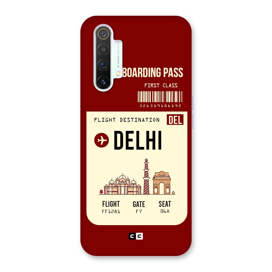 Delhi Boarding Pass Back Case for Realme X3 SuperZoom