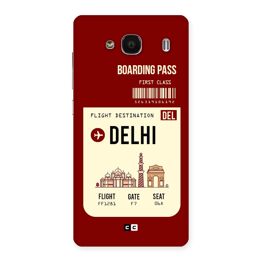 Delhi Boarding Pass Back Case for Redmi 2s