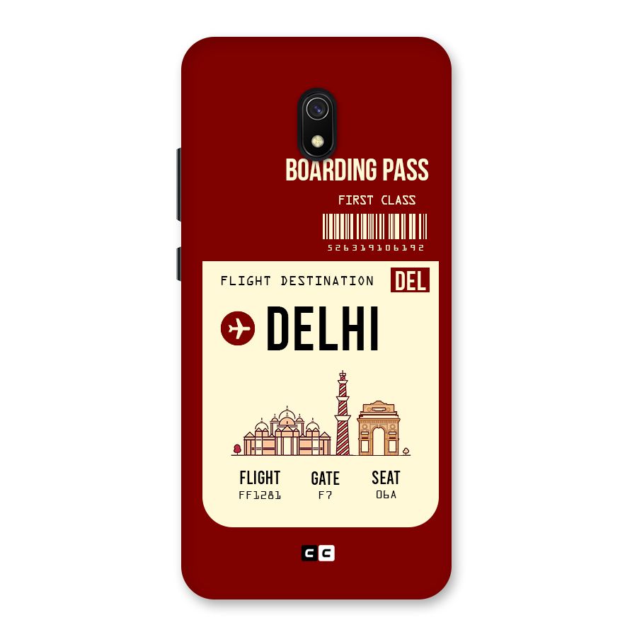 Delhi Boarding Pass Back Case for Redmi 8A