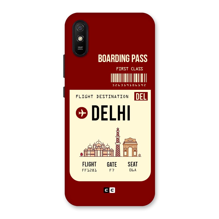 Delhi Boarding Pass Back Case for Redmi 9A