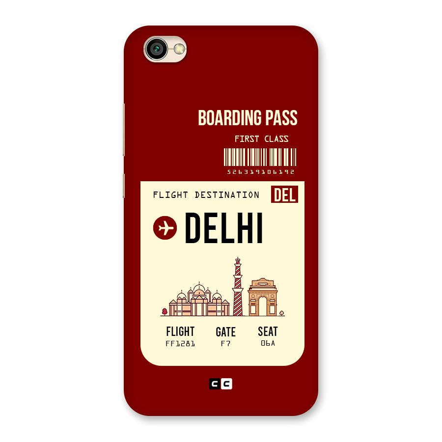 Delhi Boarding Pass Back Case for Redmi Y1 Lite
