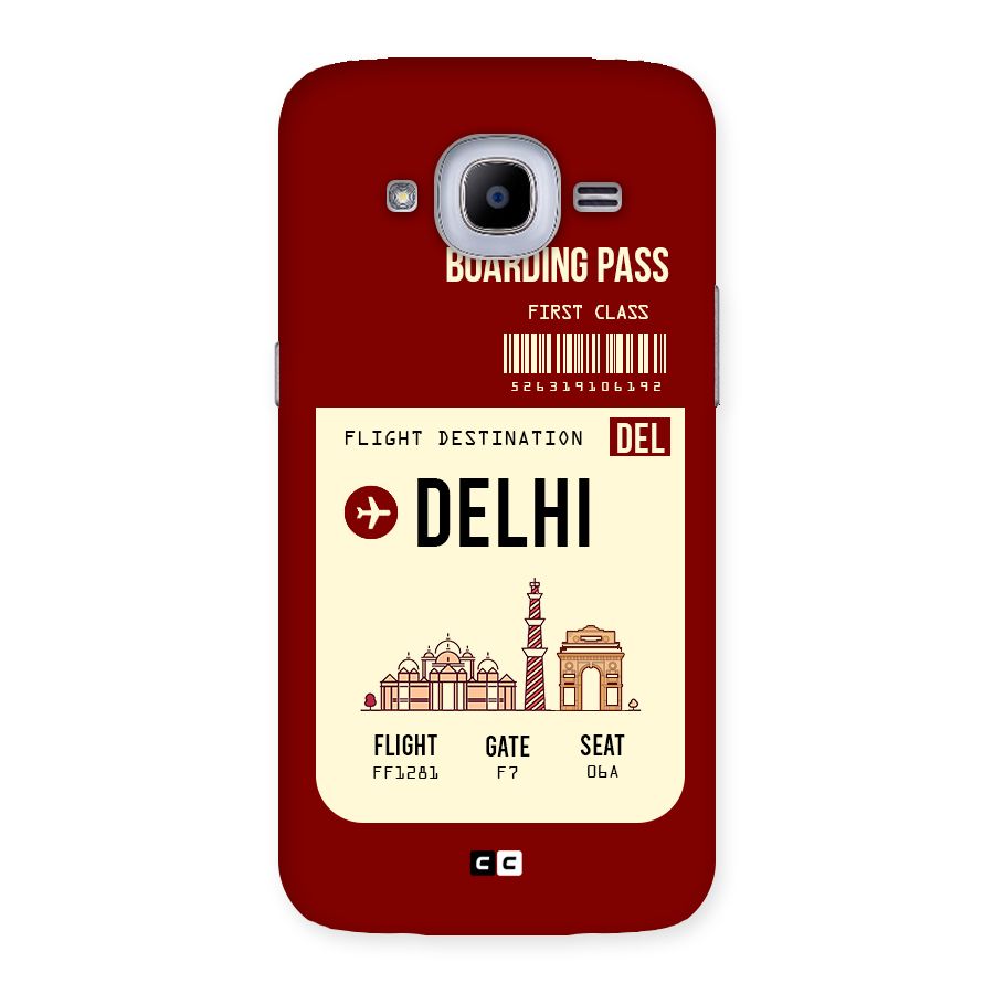 Delhi Boarding Pass Back Case for Samsung Galaxy J2 2016