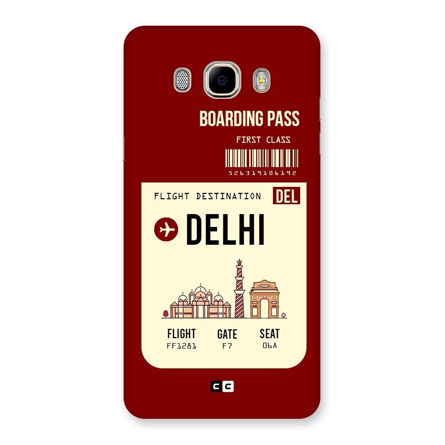 Delhi Boarding Pass Back Case for Samsung Galaxy J7 2016
