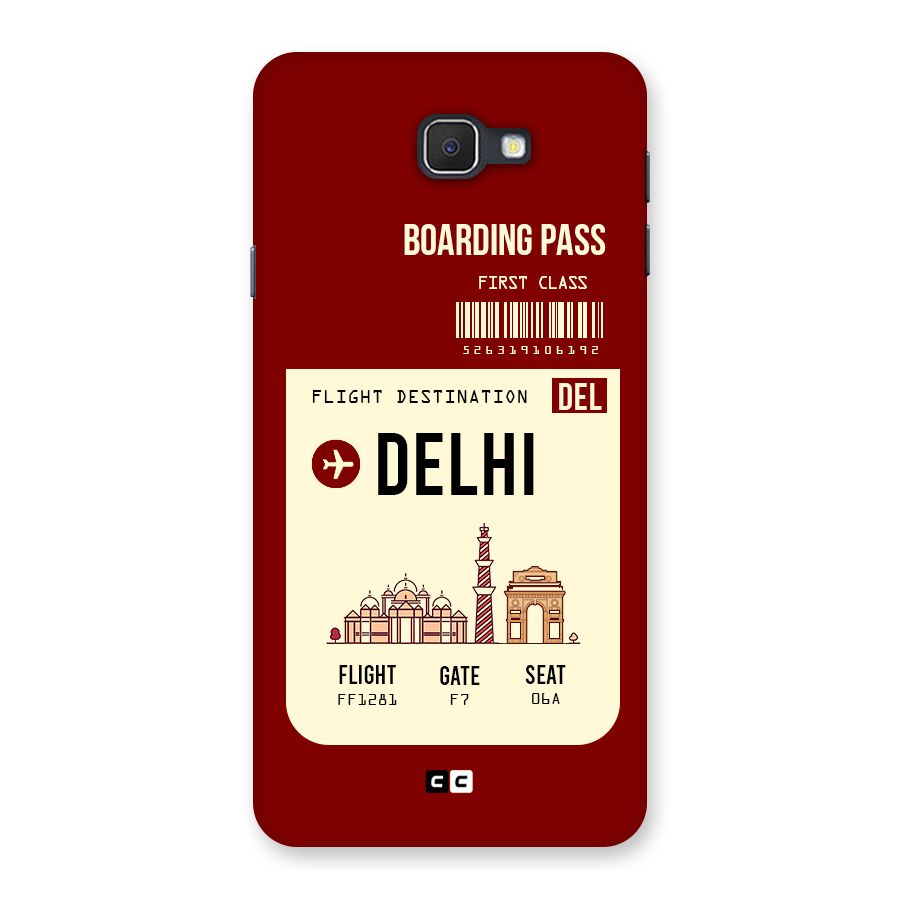 Delhi Boarding Pass Back Case for Samsung Galaxy J7 Prime