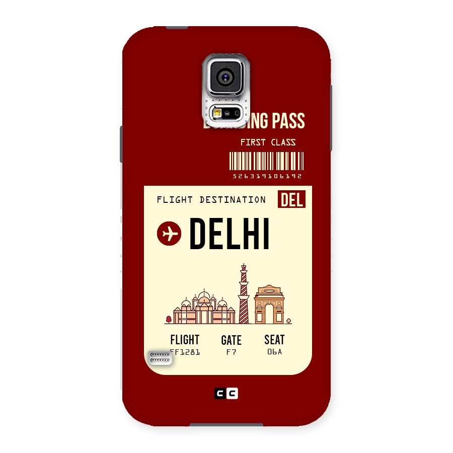 Delhi Boarding Pass Back Case for Samsung Galaxy S5