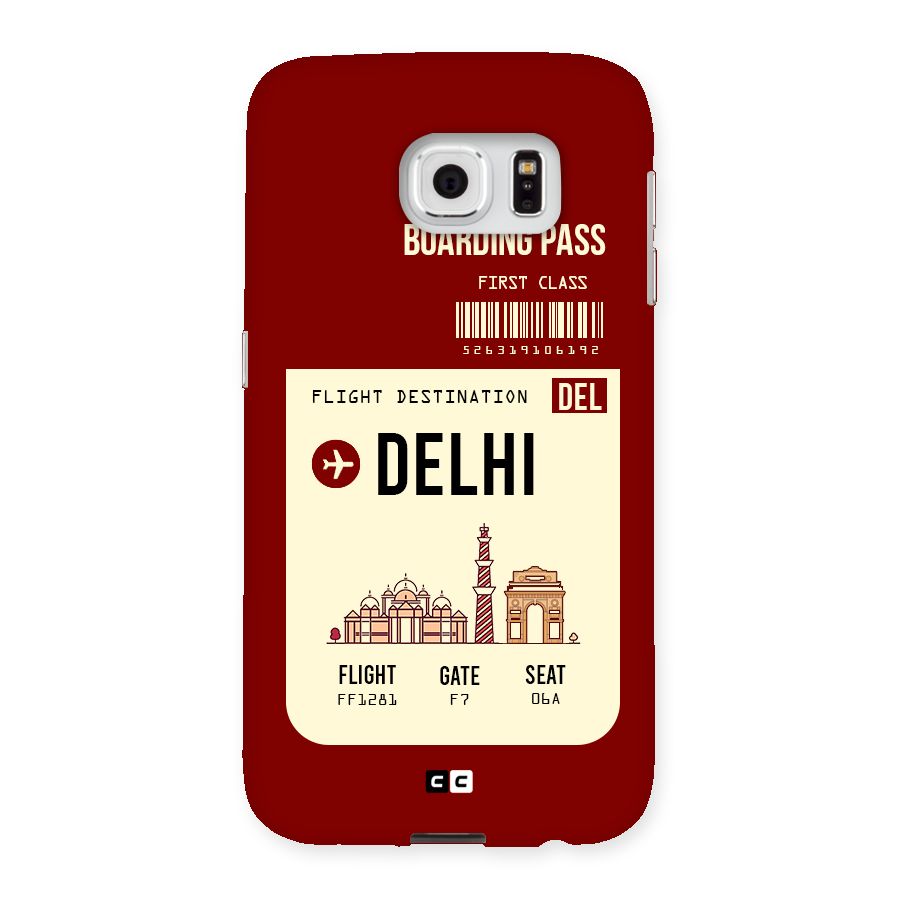 Delhi Boarding Pass Back Case for Samsung Galaxy S6
