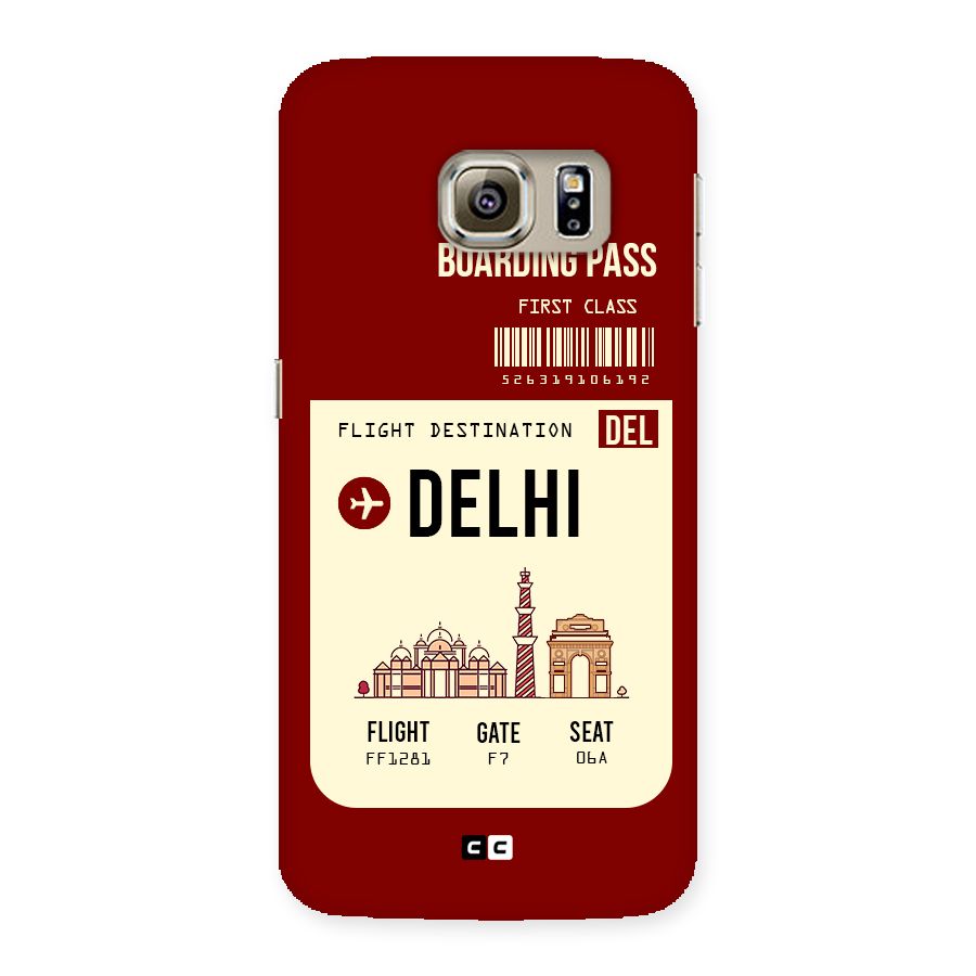 Delhi Boarding Pass Back Case for Samsung Galaxy S6 Edge
