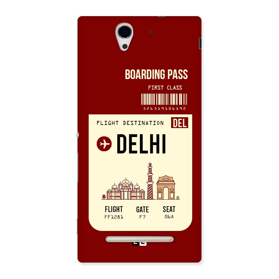 Delhi Boarding Pass Back Case for Sony Xperia C3