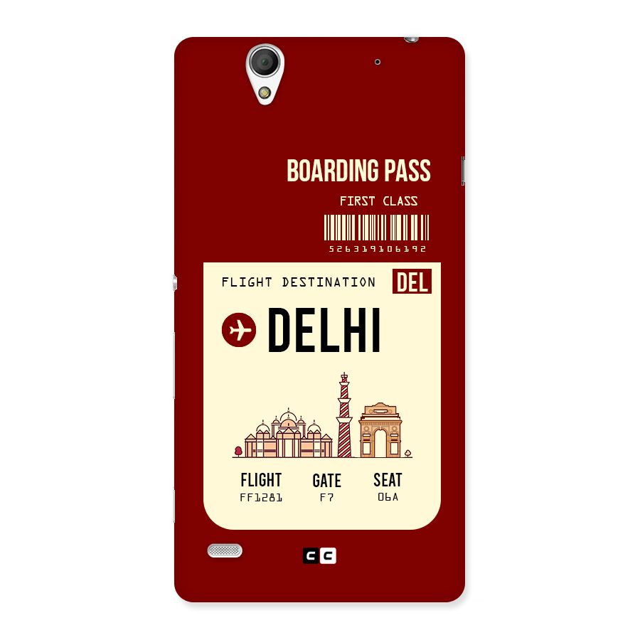 Delhi Boarding Pass Back Case for Sony Xperia C4