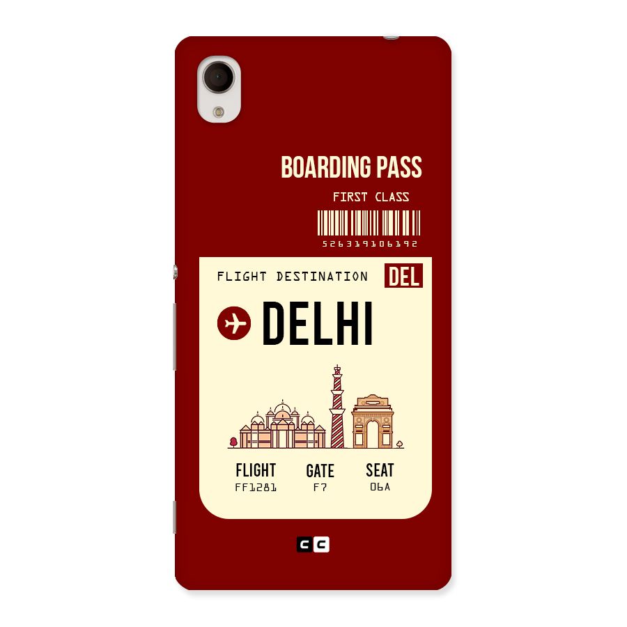 Delhi Boarding Pass Back Case for Sony Xperia M4