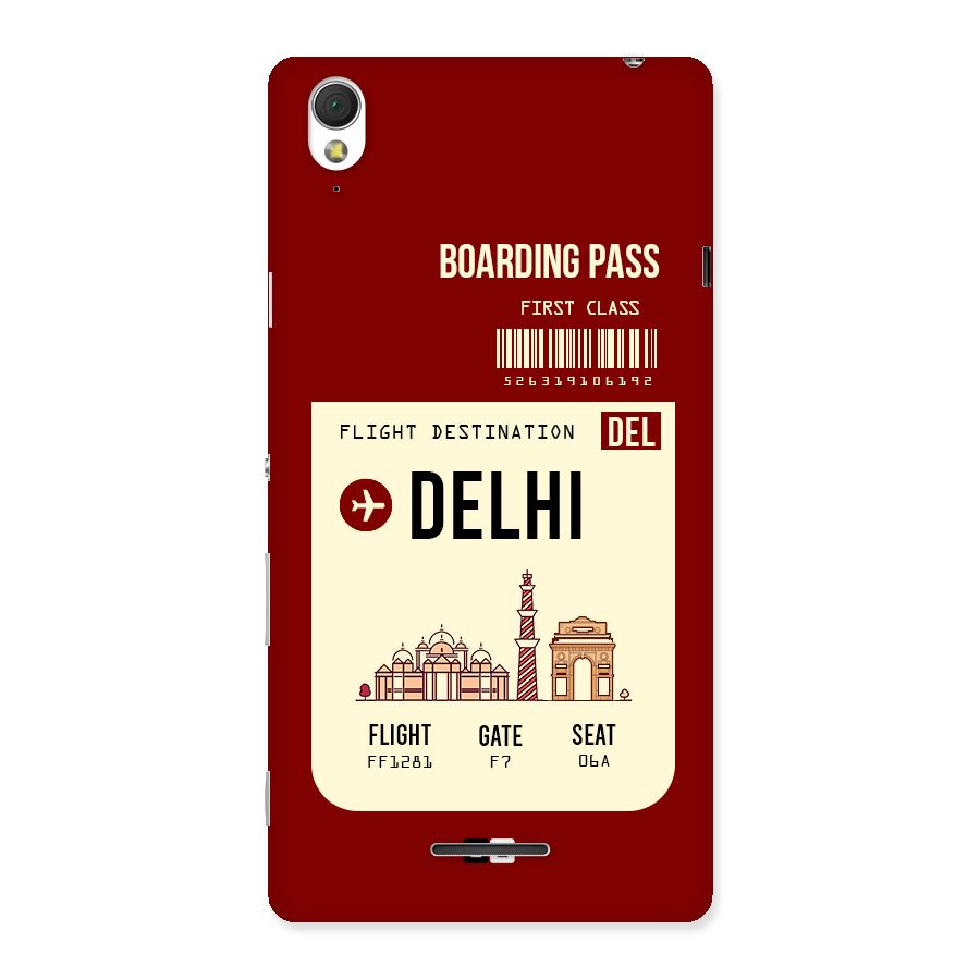 Delhi Boarding Pass Back Case for Sony Xperia T3