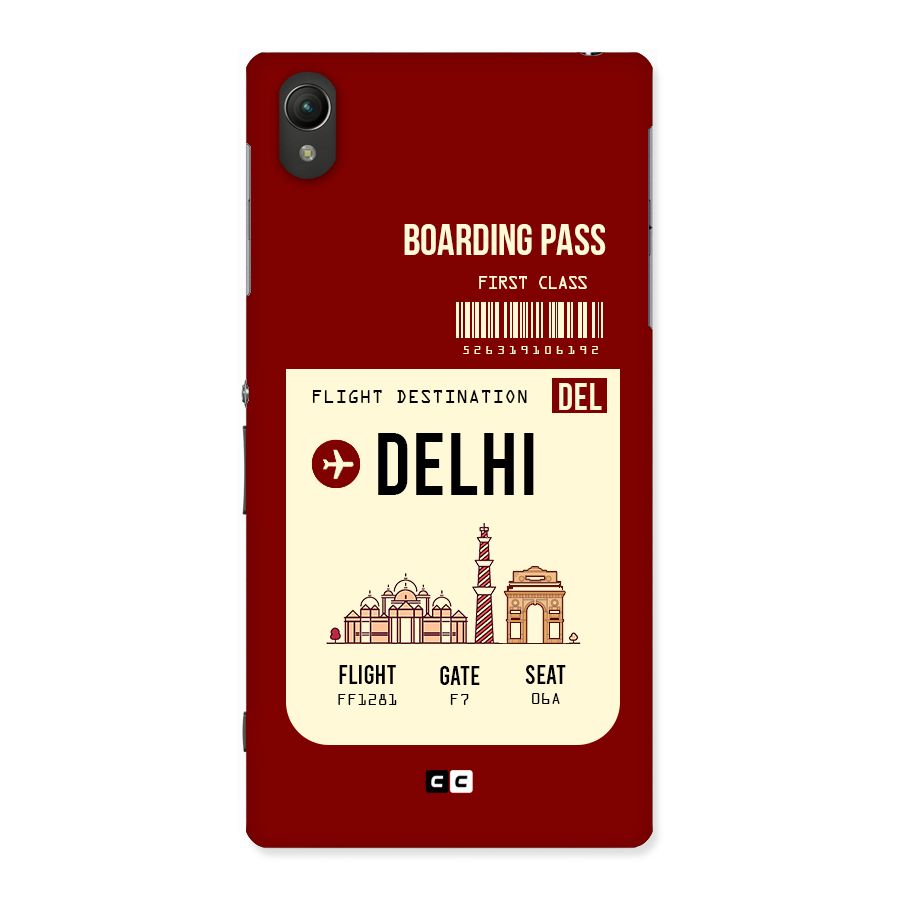 Delhi Boarding Pass Back Case for Sony Xperia Z1