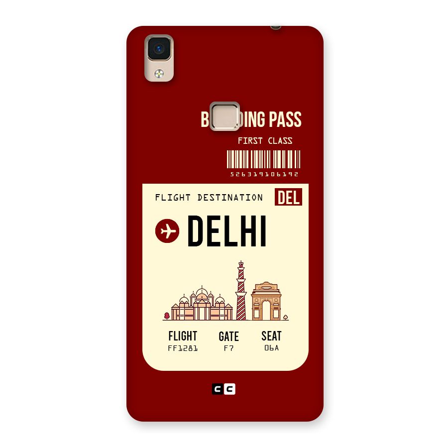 Delhi Boarding Pass Back Case for V3 Max