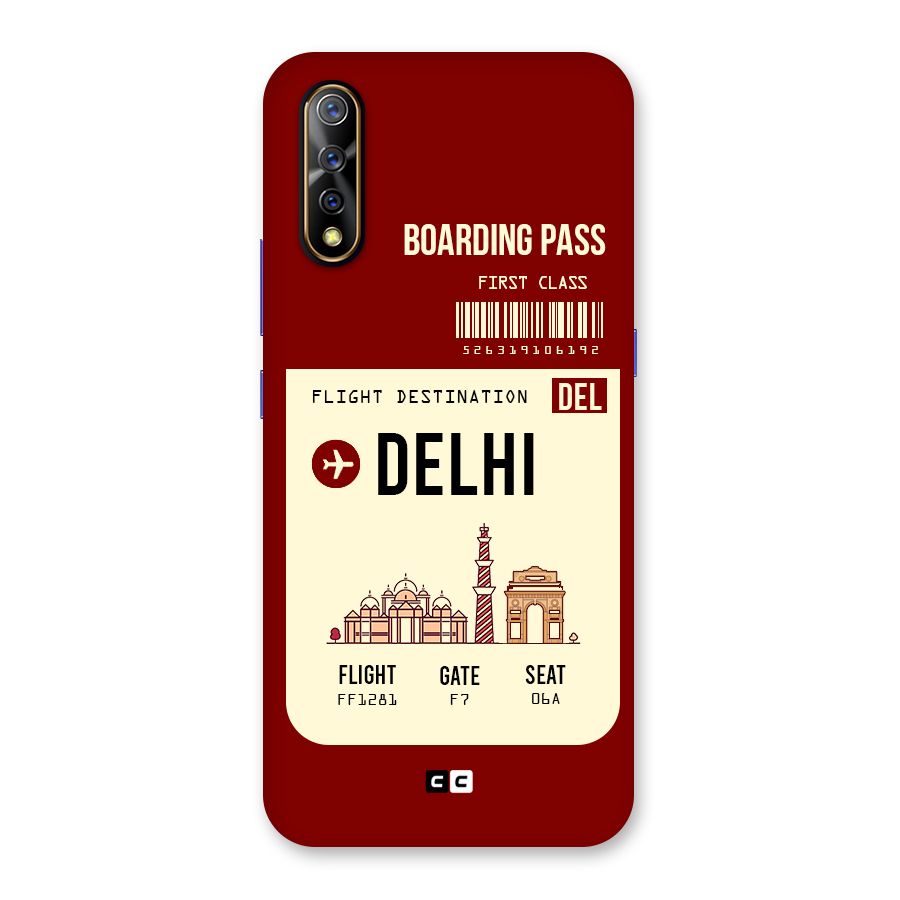 Delhi Boarding Pass Back Case for Vivo S1
