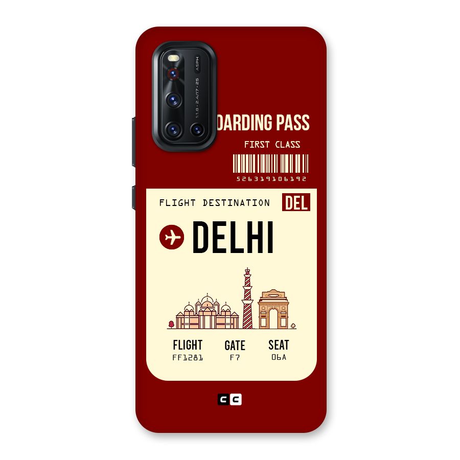 Delhi Boarding Pass Back Case for Vivo V19