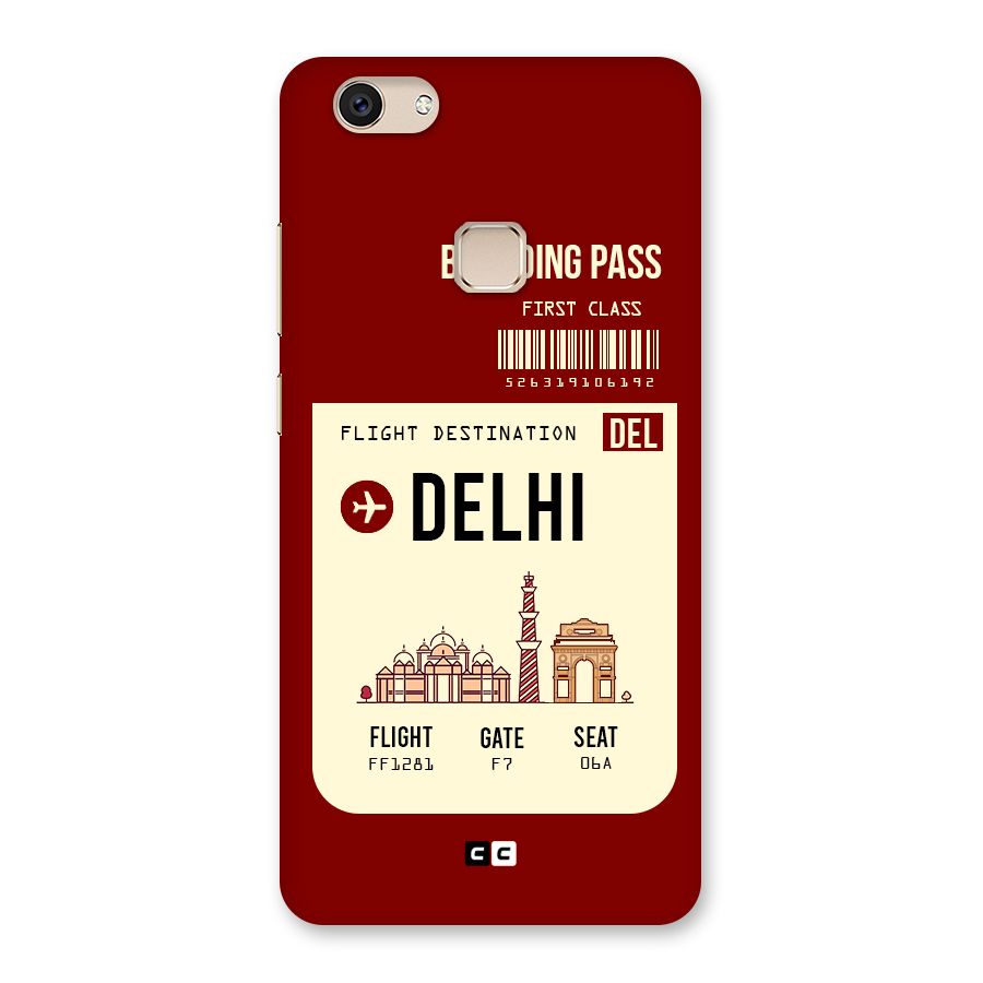 Delhi Boarding Pass Back Case for Vivo V7