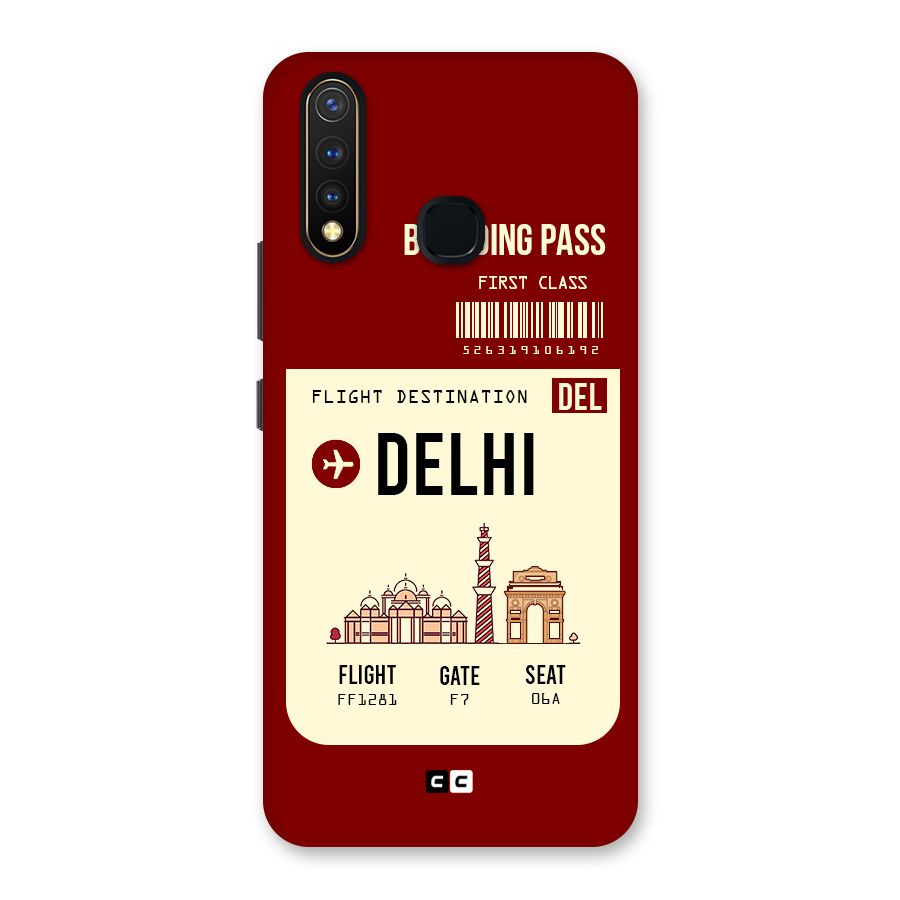 Delhi Boarding Pass Back Case for Vivo Y19