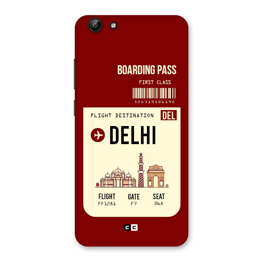 Delhi Boarding Pass Back Case for Vivo Y69