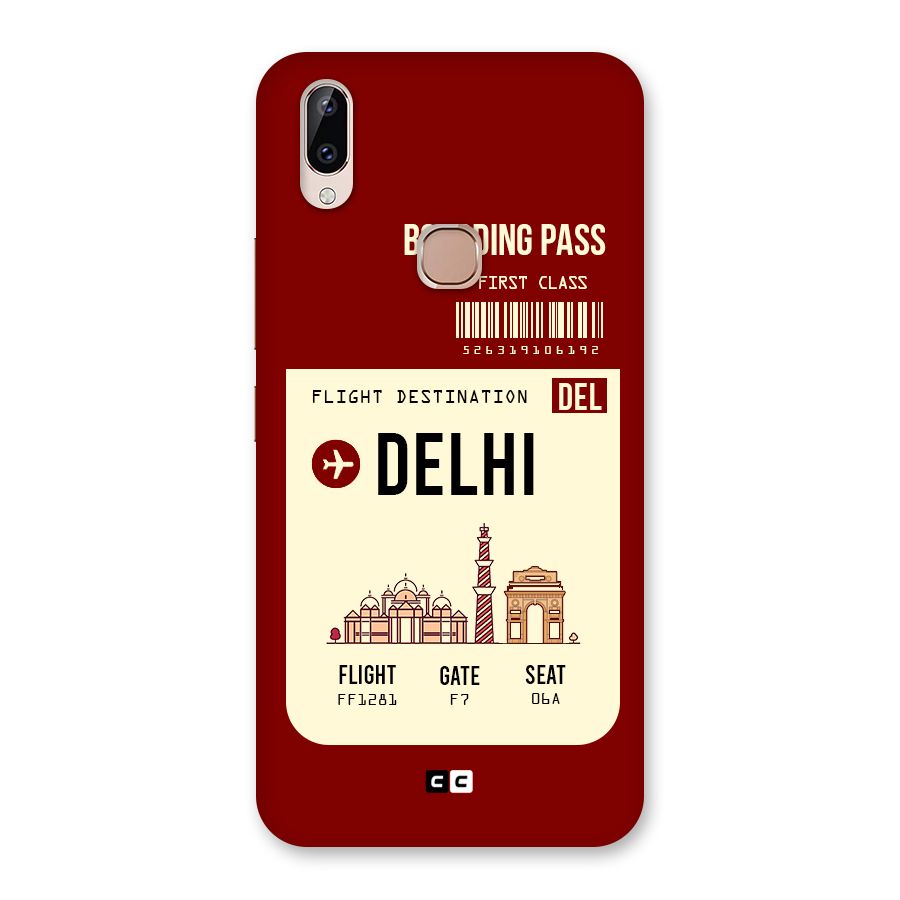 Delhi Boarding Pass Back Case for Vivo Y83 Pro