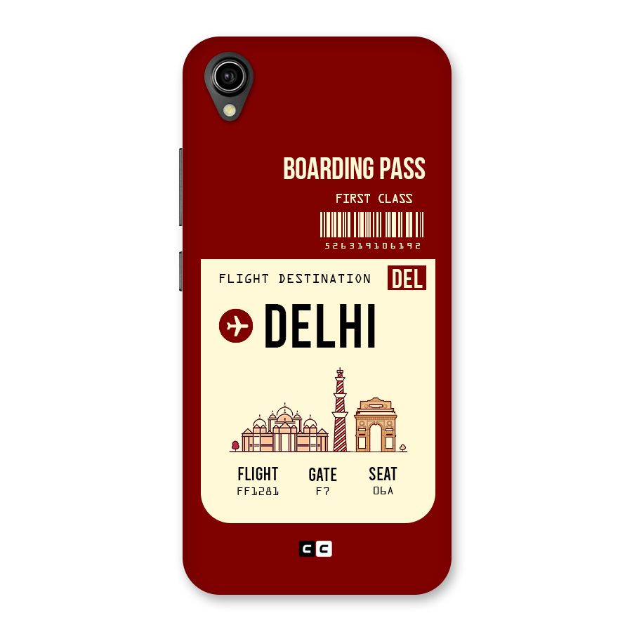 Delhi Boarding Pass Back Case for Vivo Y90