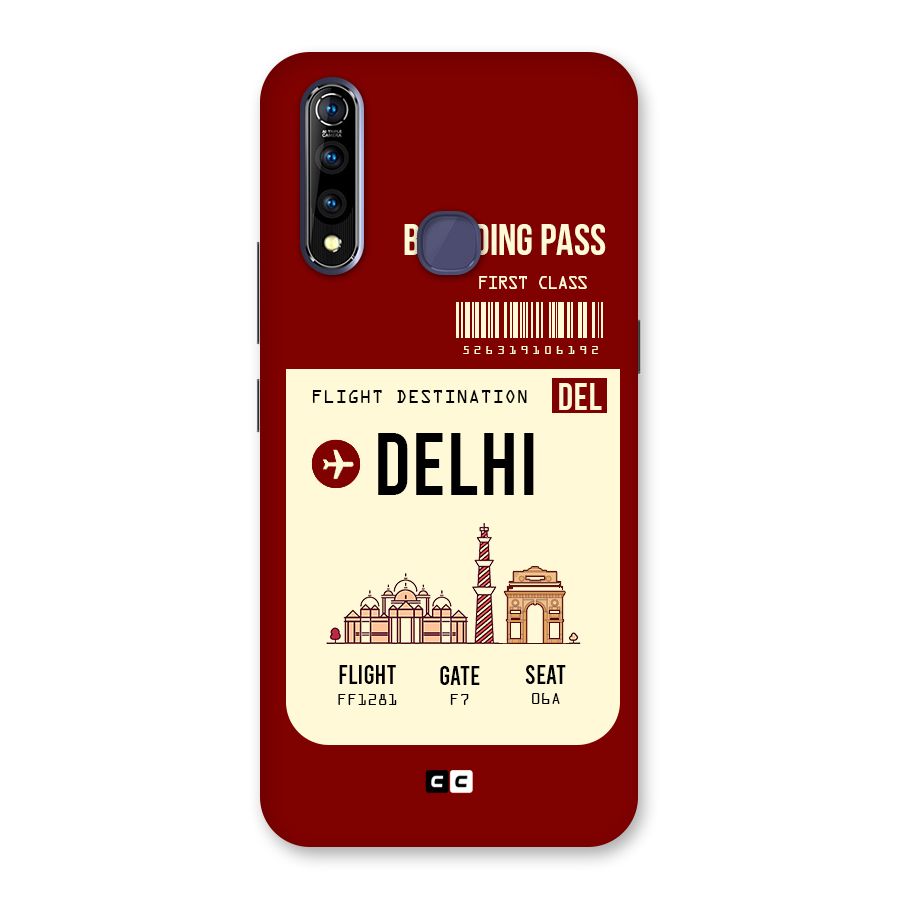 Delhi Boarding Pass Back Case for Vivo Z1 Pro