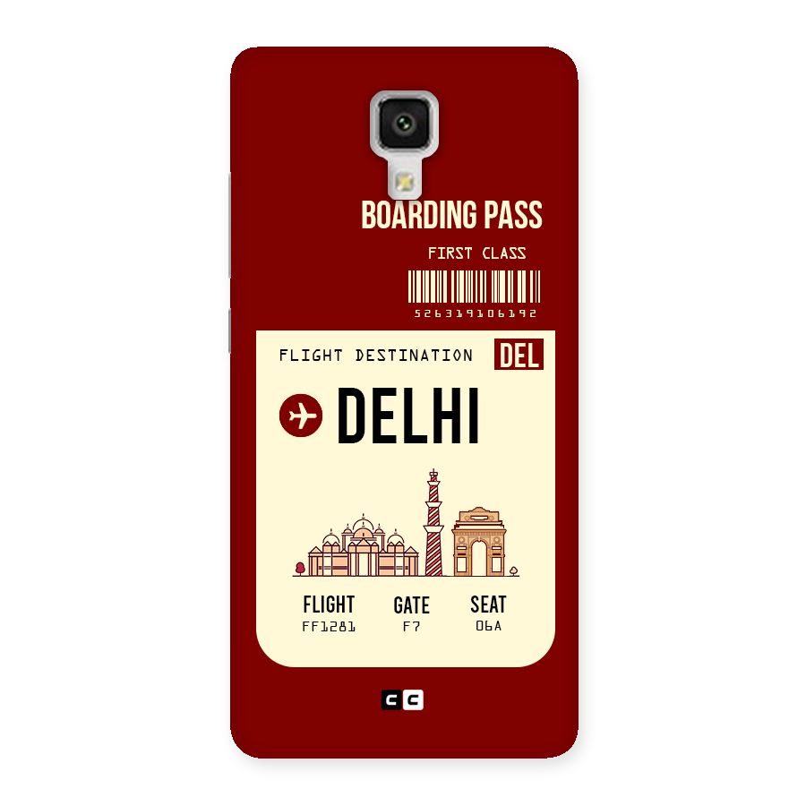 Delhi Boarding Pass Back Case for Xiaomi Mi 4